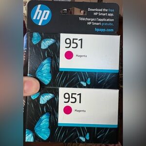 New! Lot Of 2 NIB HP Office Jet 951 Magenta Ink Cartridges Sealed